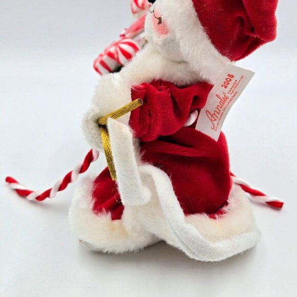 Annalee 2005 Mouse Santa Peppermint Sticks Christmas Figure Candy Read - Picture 10 of 16